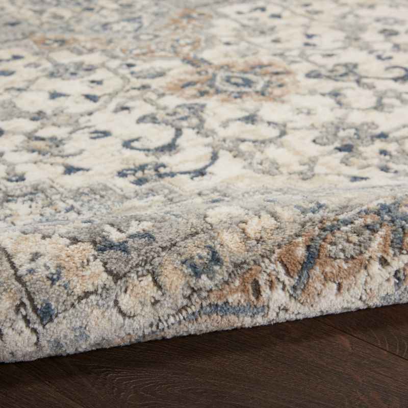 Quarry QUA05 Traditional Distressed Rugs by Nourison in Ivory Grey