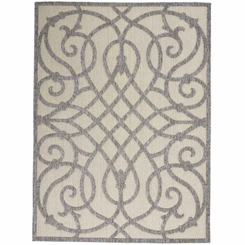 Cozumel CZM04 Indoor Outdoor Modern Rugs in Cream Grey