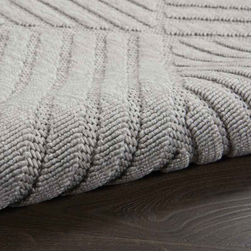 Cozumel CZM05 Indoor Outdoor Geometric Hallway Runner Rugs in Light Grey
