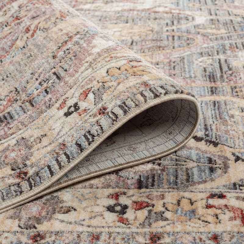 Alia 697GH Traditional Border Rugs in Light Blue Anthra