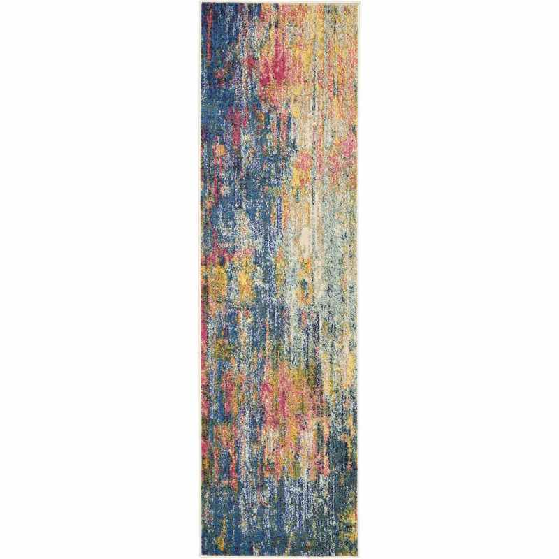 Celestial Abstract Hallway Runner Rugs CES09 Wave by Nourison