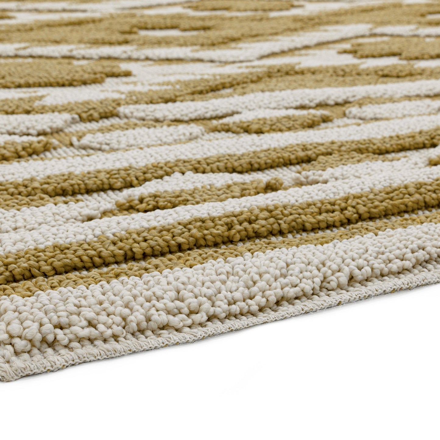 Taza Boho Scandi Hallway Runner Rugs in TA02 Ochre Yellow