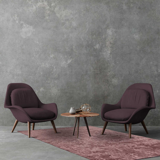 Zehraya Abstract Persian Distressed Rugs in ZE08 Cranberry Red