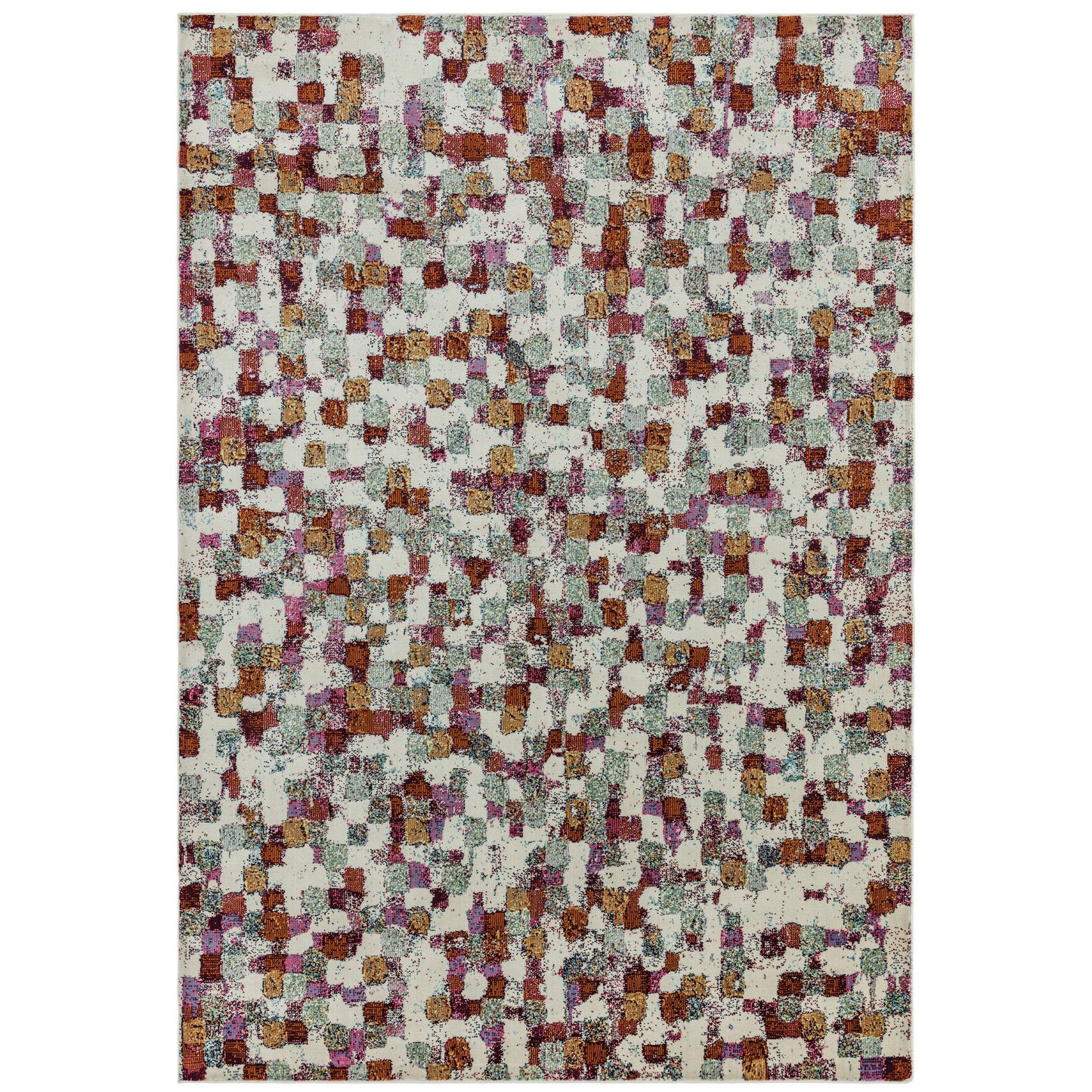 Amelie Pixel Geometric Rugs in AM09 Multi