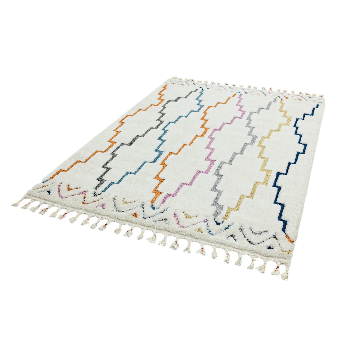 Ariana Trellis Moroccan Rugs in AR01 Multi
