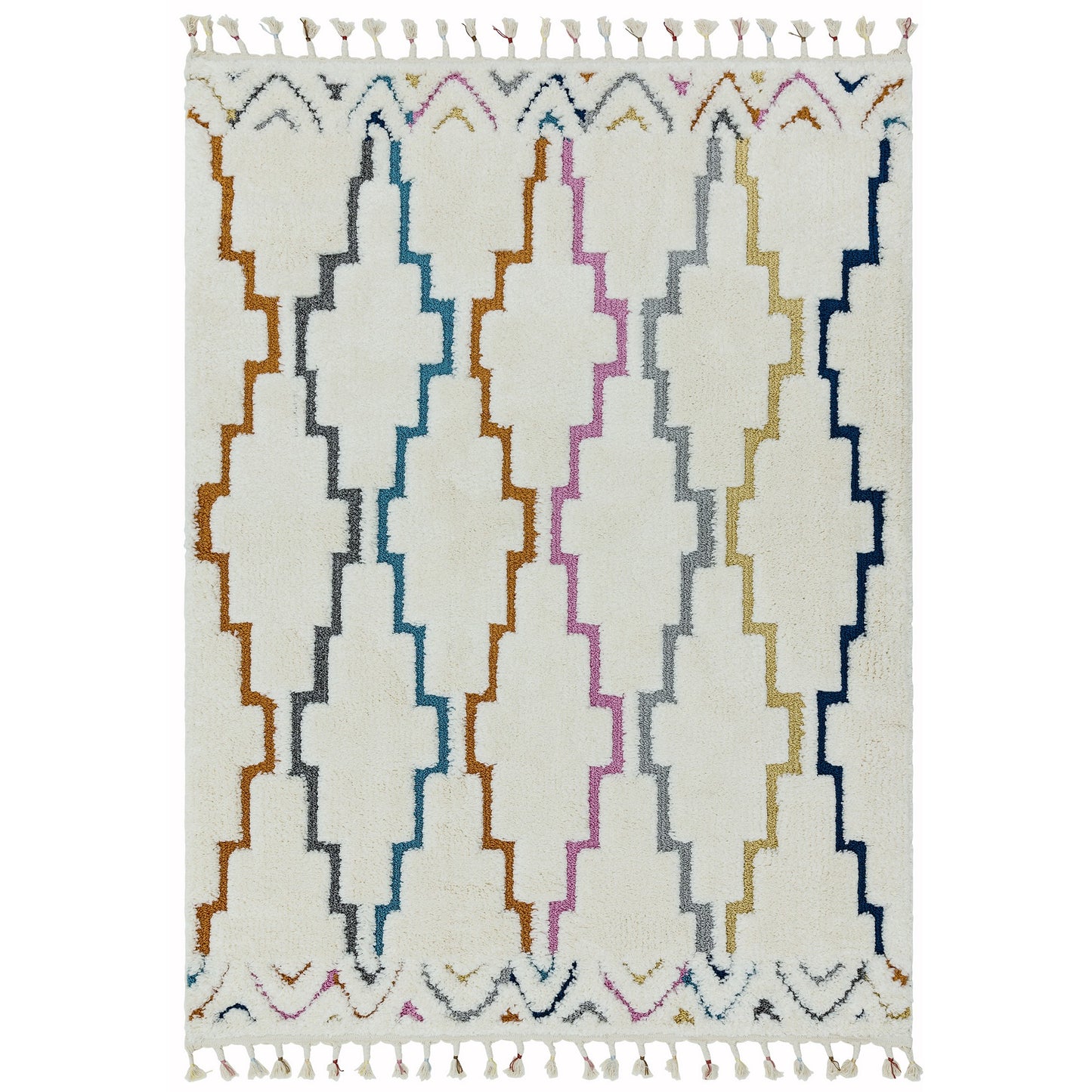 Ariana Trellis Moroccan Rugs in AR01 Multi