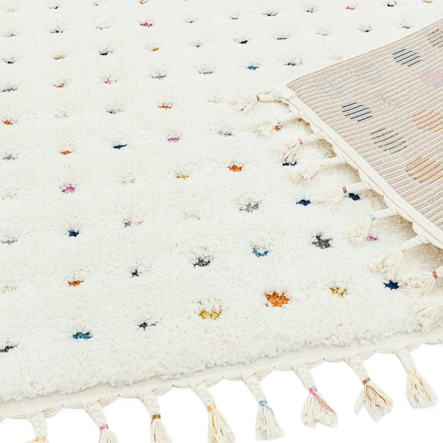 Ariana Dotty Moroccan Rugs in AR02 Multi