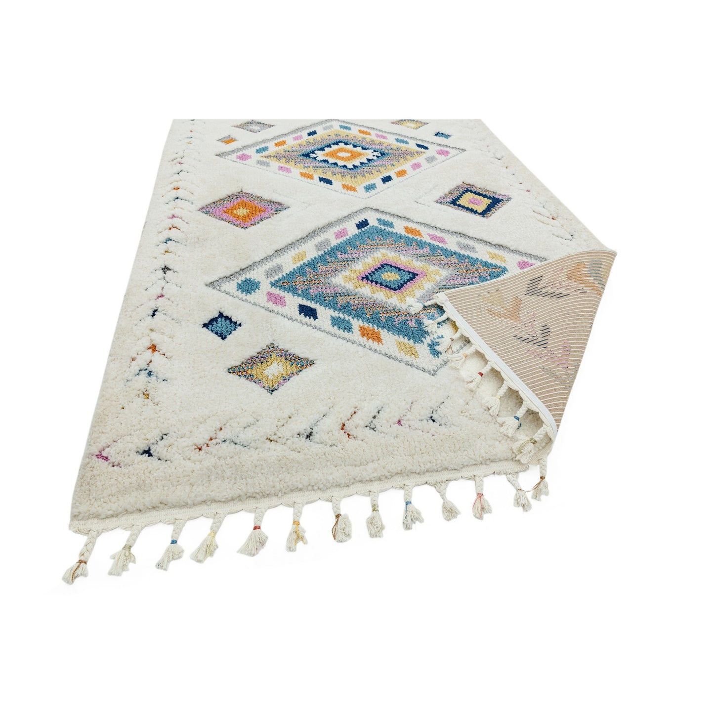 Ariana Rhombus Moroccan Rugs in AR01 Multi