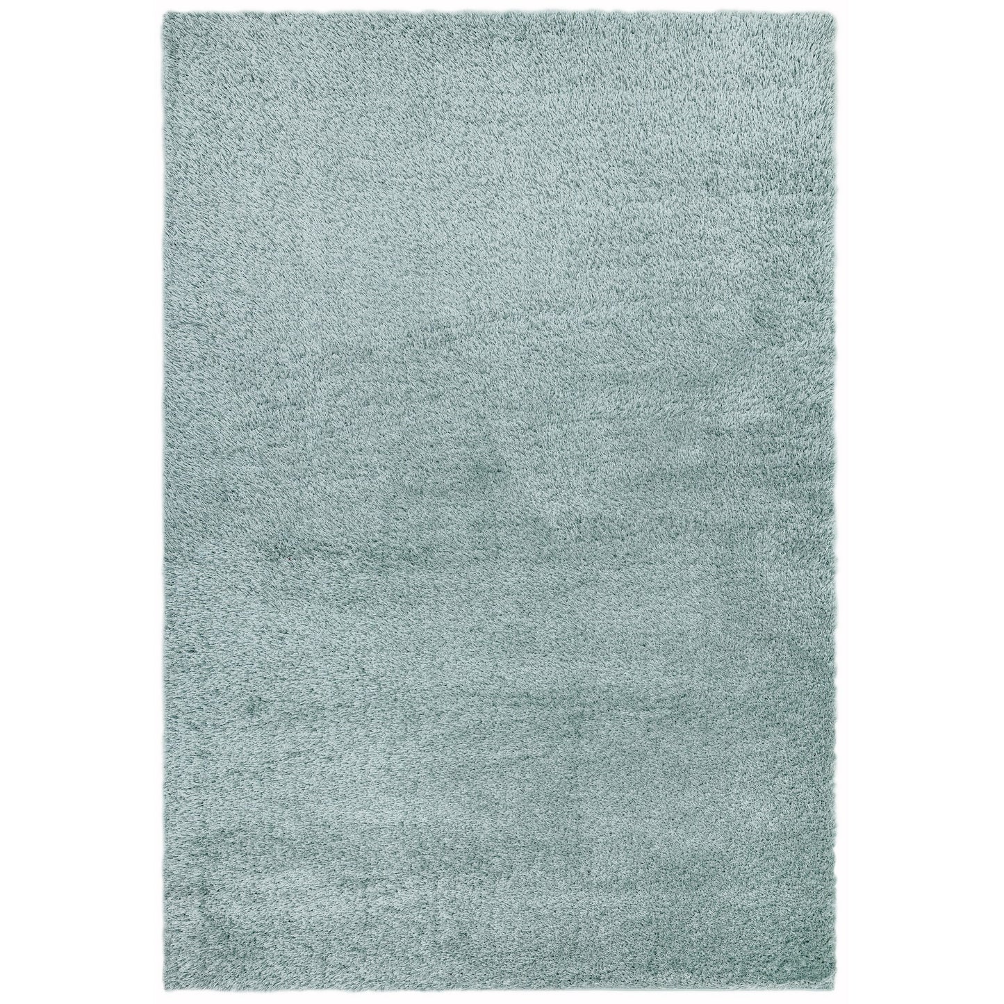 Payton Shaggy Soft Shimmer Rugs in Duck Egg Blue