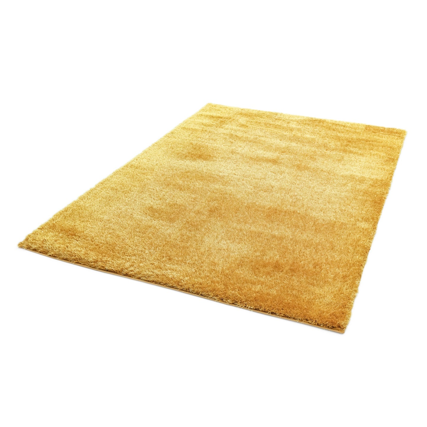 Payton Shaggy Soft Shimmer Rugs in Gold Yellow