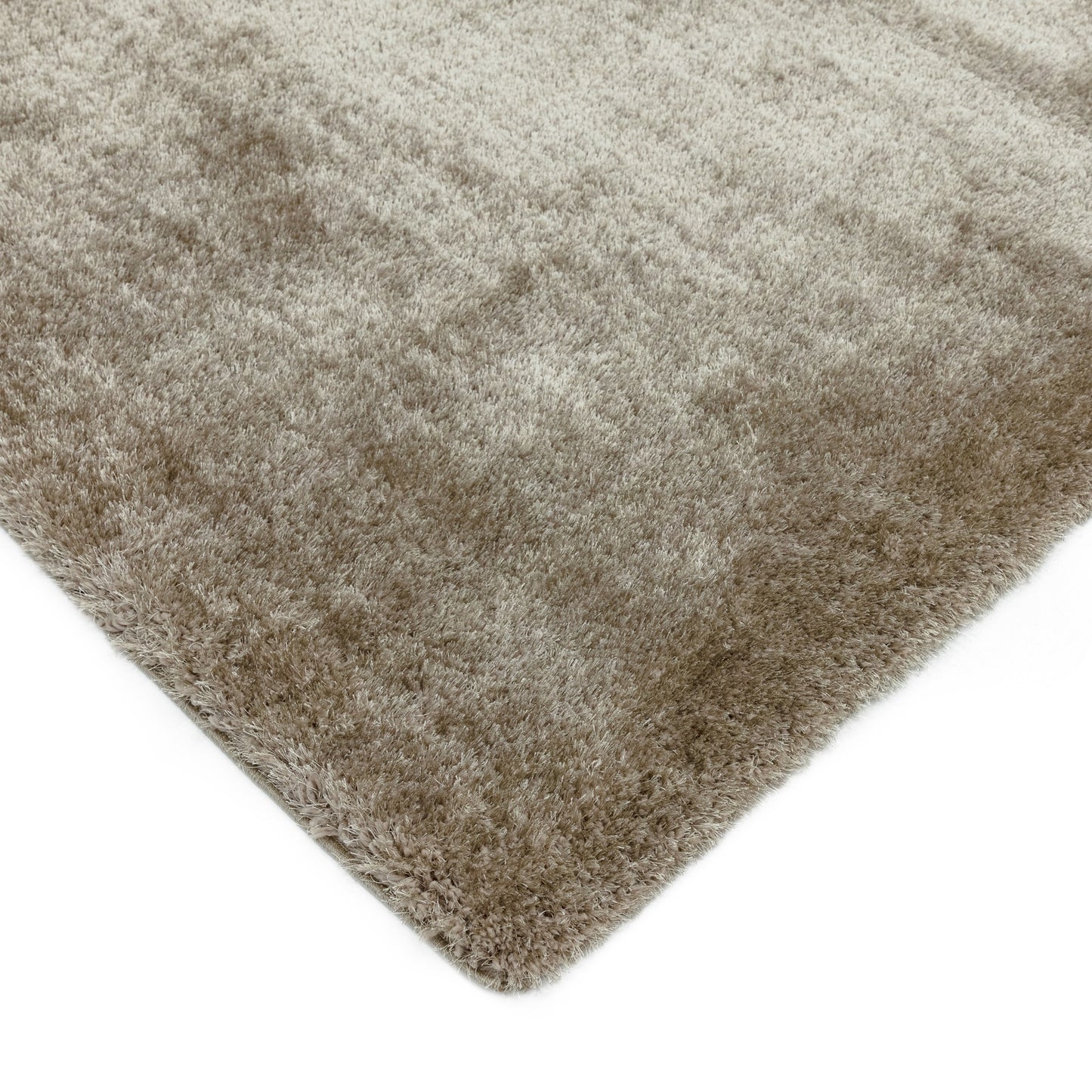 Payton Shaggy Soft Shimmer Rugs in Mink Beige