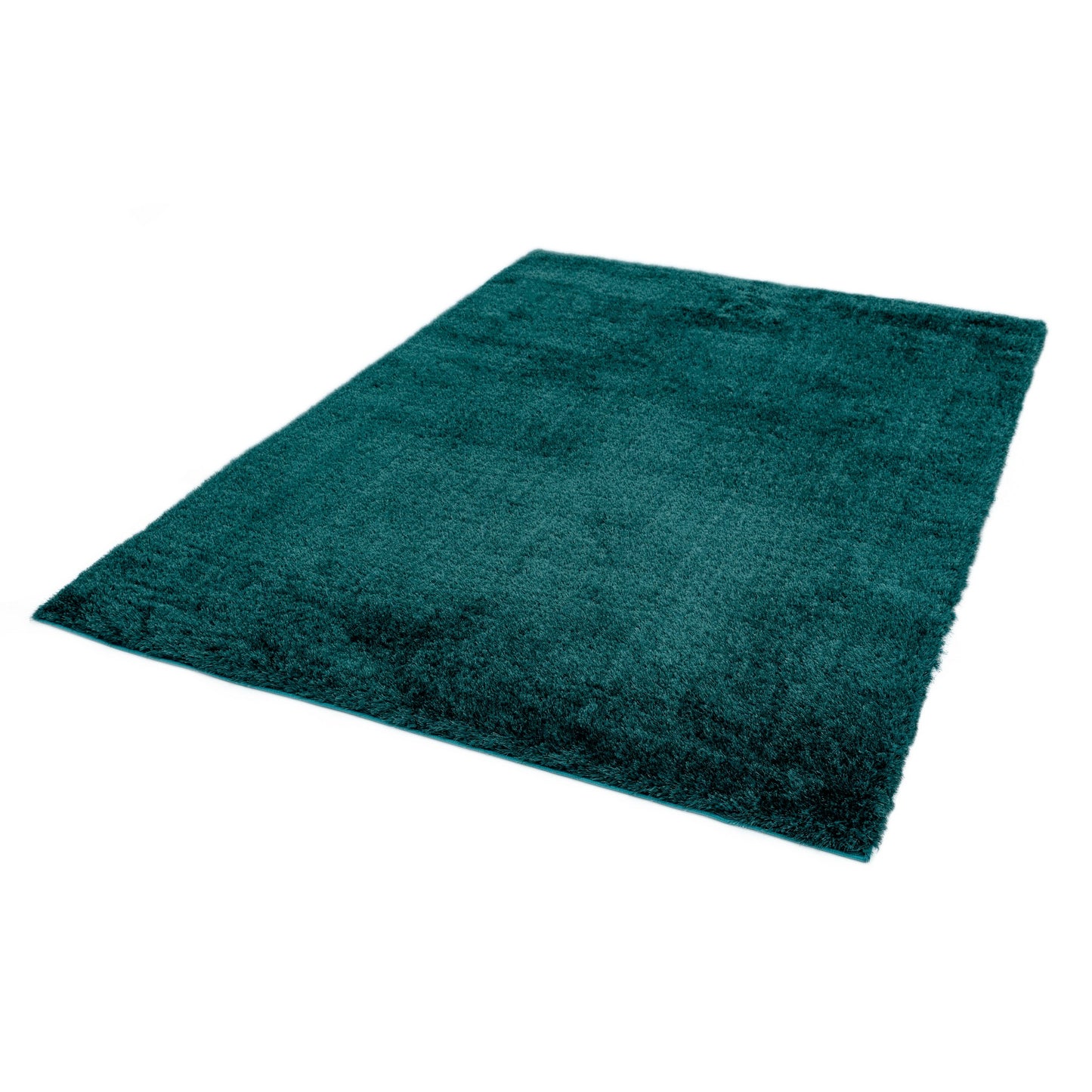 Payton Shaggy Soft Shimmer Rugs in Teal Blue