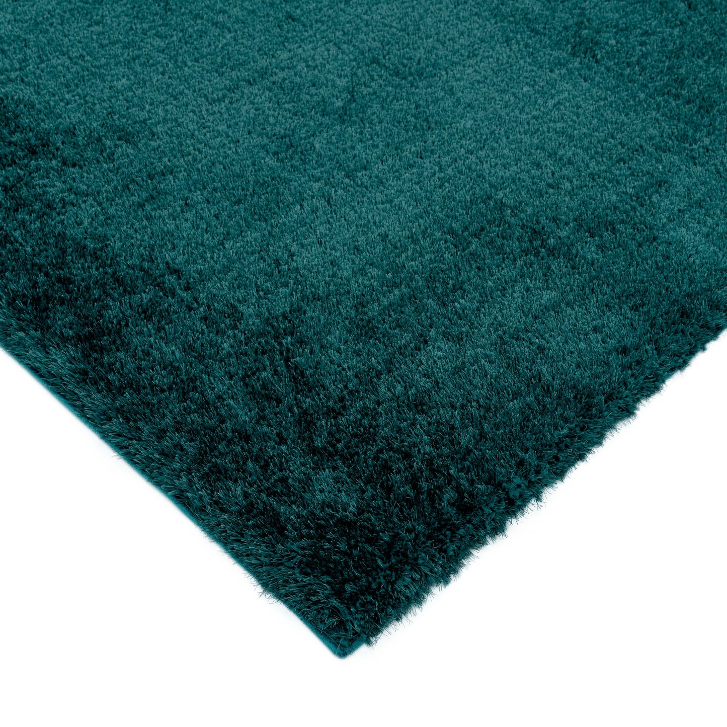 Payton Shaggy Soft Shimmer Rugs in Teal Blue