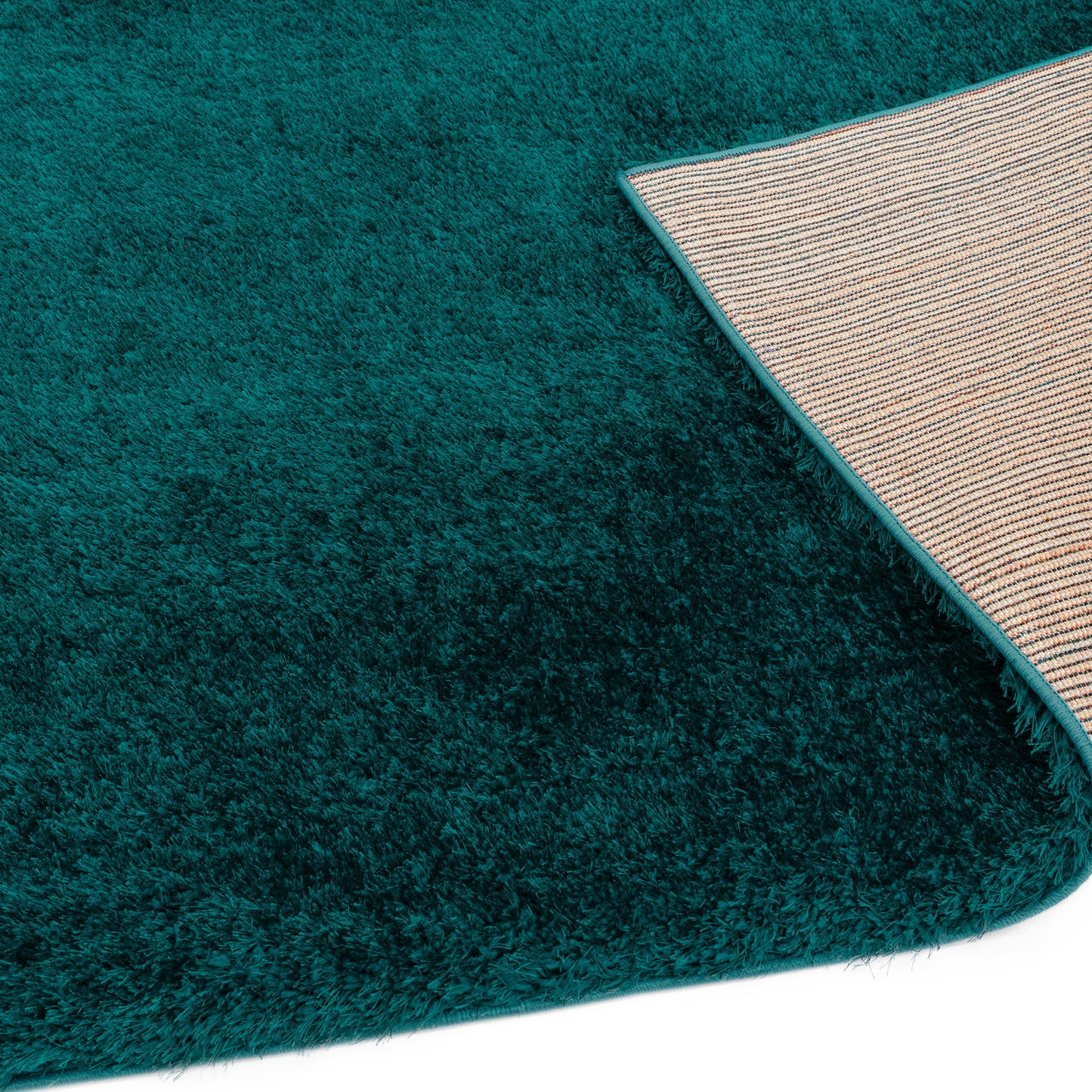 Payton Shaggy Soft Shimmer Rugs in Teal Blue