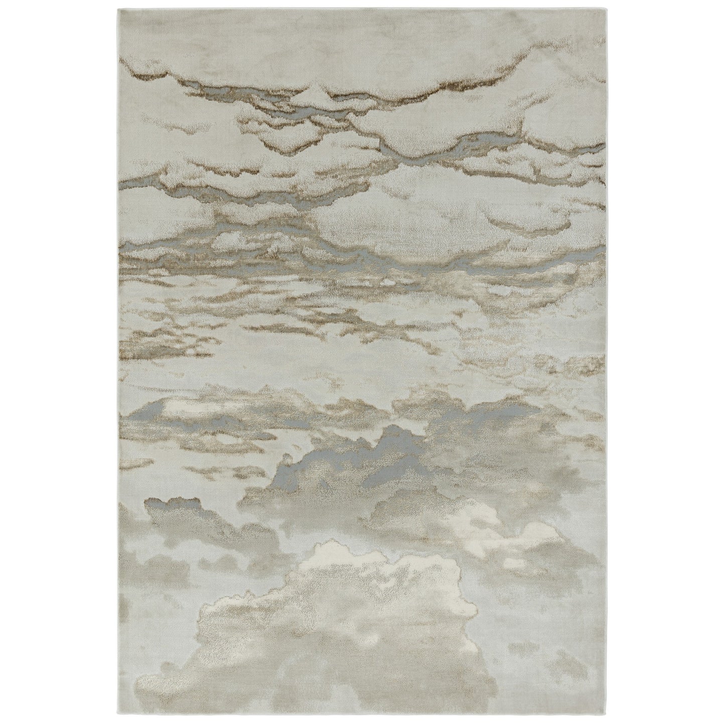 Aurora Linea AU17 Marble Rugs in Metallic Beige Bronze