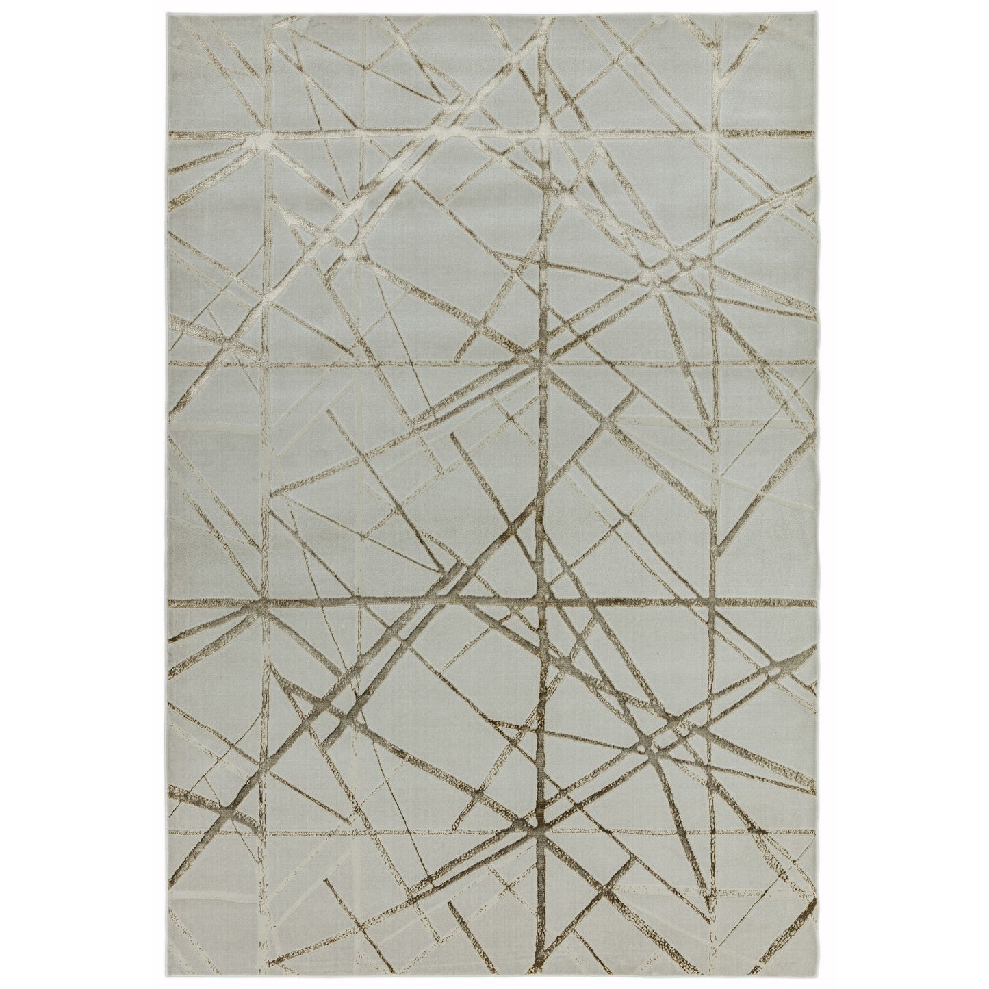 Aurora Mica AU13 Geometric Rugs in Metallic Beige Gold Bronze