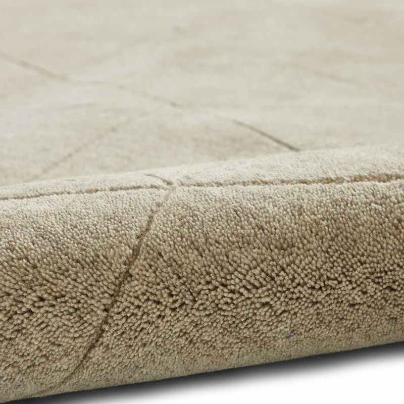 Kasbah KB2025 Geometric Wool Rugs in Beige