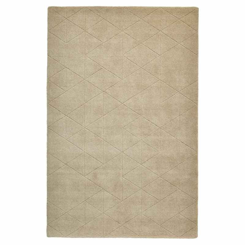 Kasbah KB2025 Geometric Wool Rugs in Beige