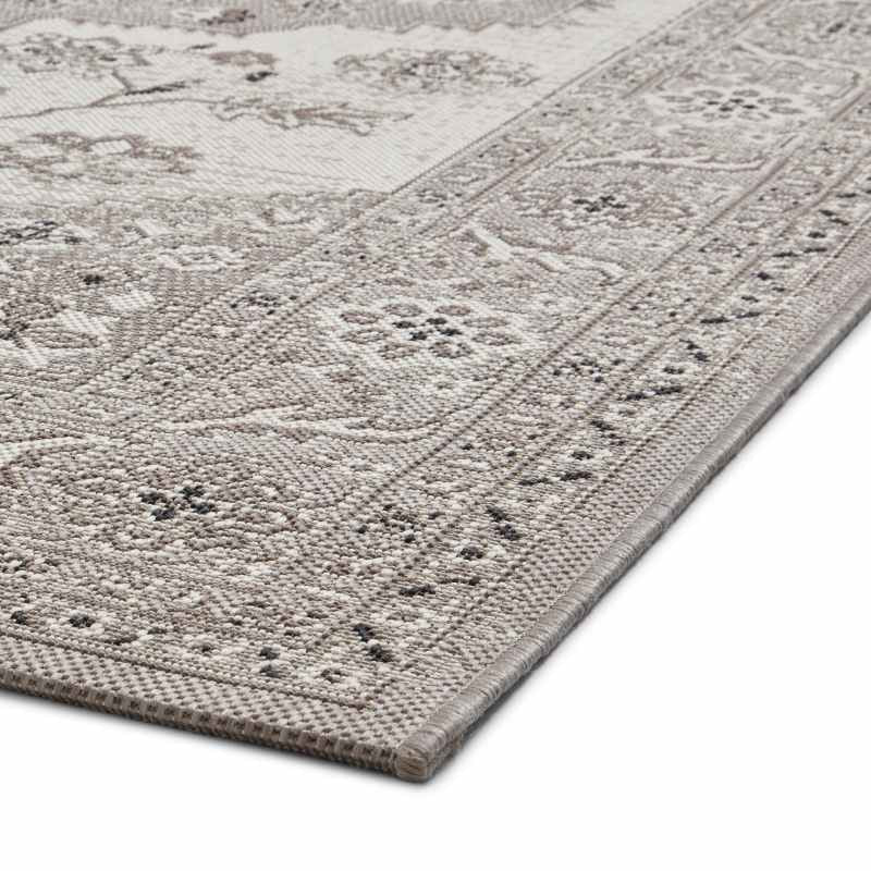 Miami 19517 Indoor Outdoor Traditional Rug in Grey Beige