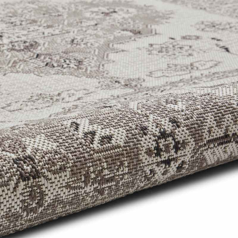 Miami 19517 Indoor Outdoor Traditional Rug in Grey Beige