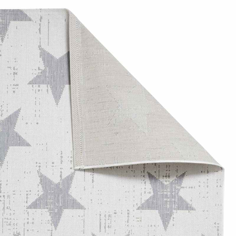 Santa Monica 48648 Indoor Outdoor Star Rug in Cream Grey