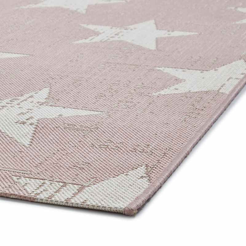 Santa Monica 48648 Indoor Outdoor Star Rug in Rose Cream