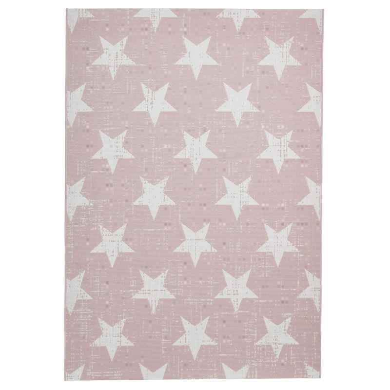 Santa Monica 48648 Indoor Outdoor Star Rug in Rose Cream