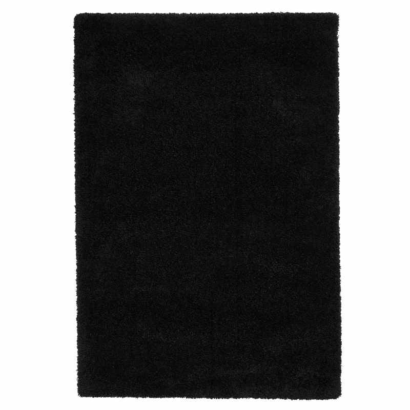 Sierra 9000 Plain Shaggy Rugs in Black