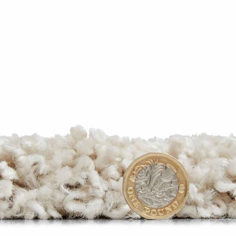 Sierra 9000 Plain Shaggy Rugs in Cream
