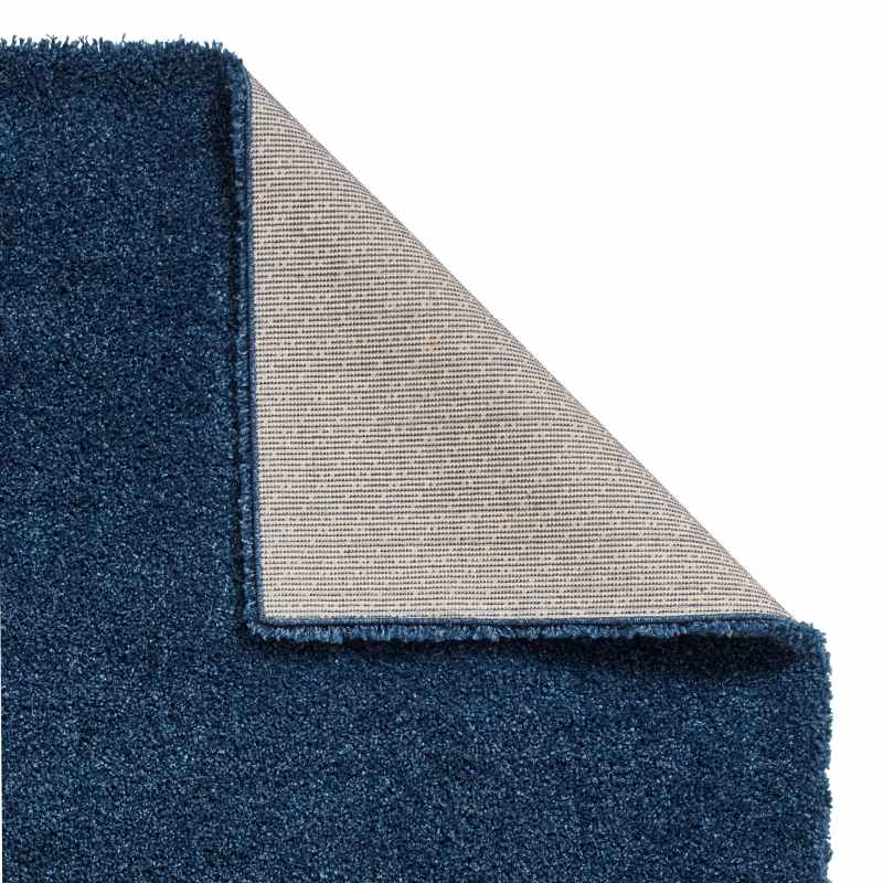 Sierra 9000 Plain Shaggy Rugs in Dark Blue