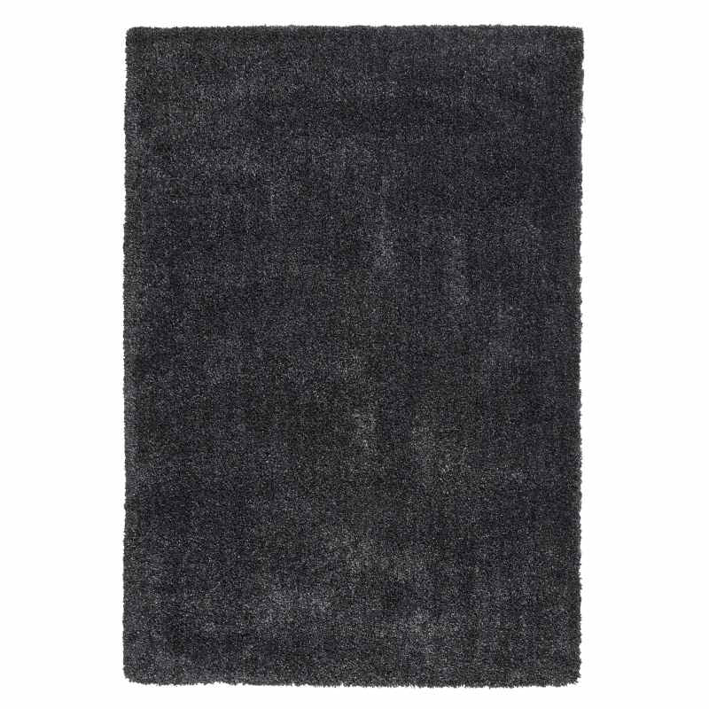 Sierra 9000 Plain Shaggy Rugs in Dark Grey