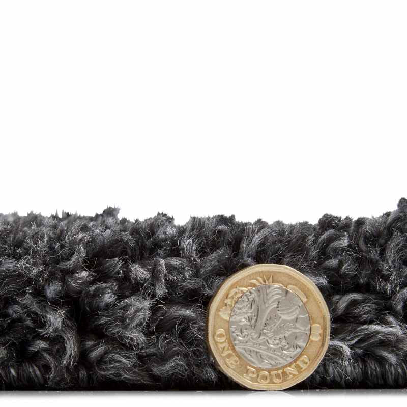 Sierra 9000 Plain Shaggy Rugs in Dark Grey