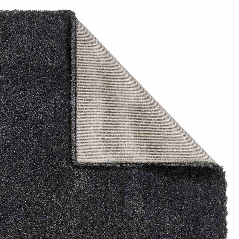 Sierra 9000 Plain Shaggy Rugs in Dark Grey