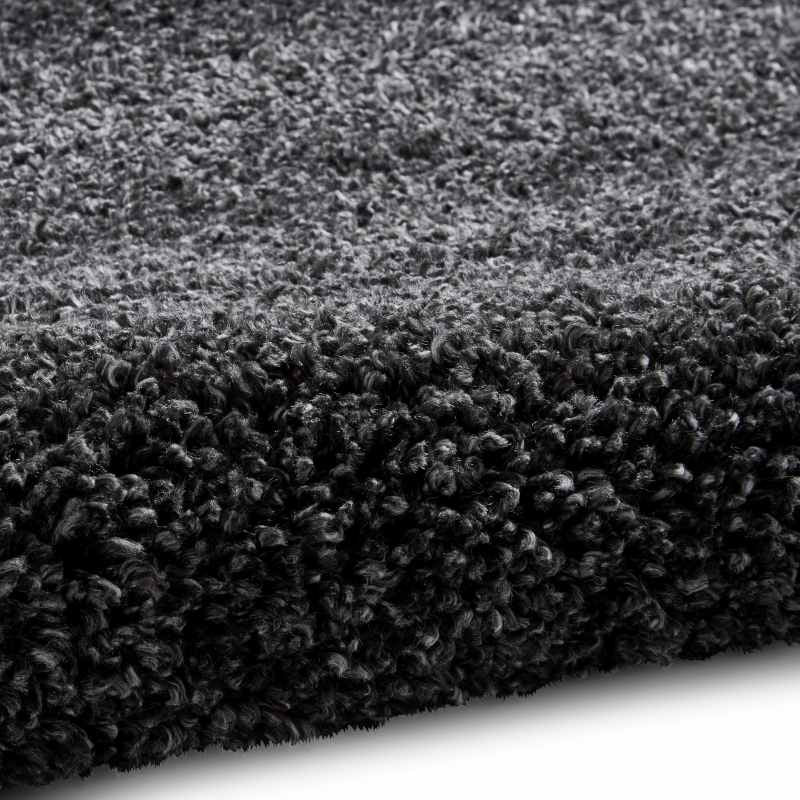 Sierra 9000 Plain Shaggy Rugs in Dark Grey