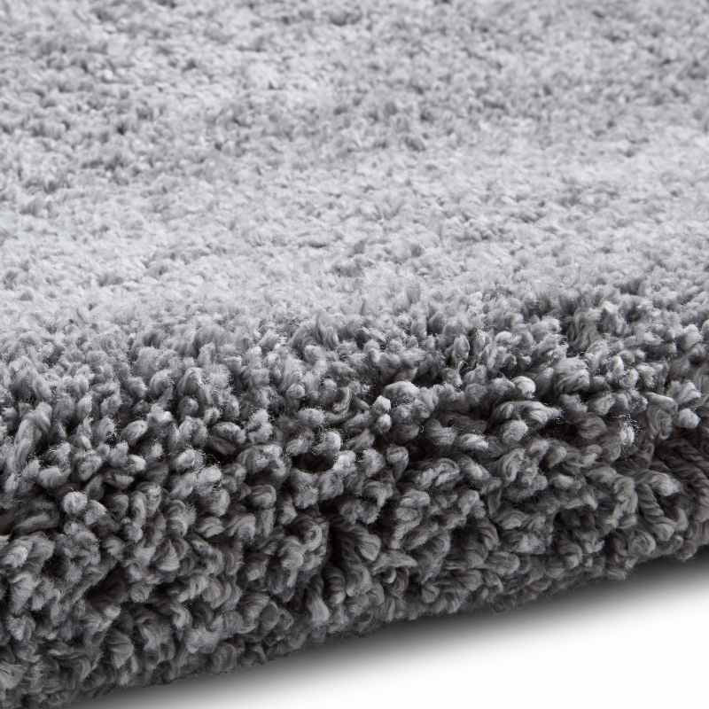 Sierra 9000 Plain Shaggy Rugs in Grey