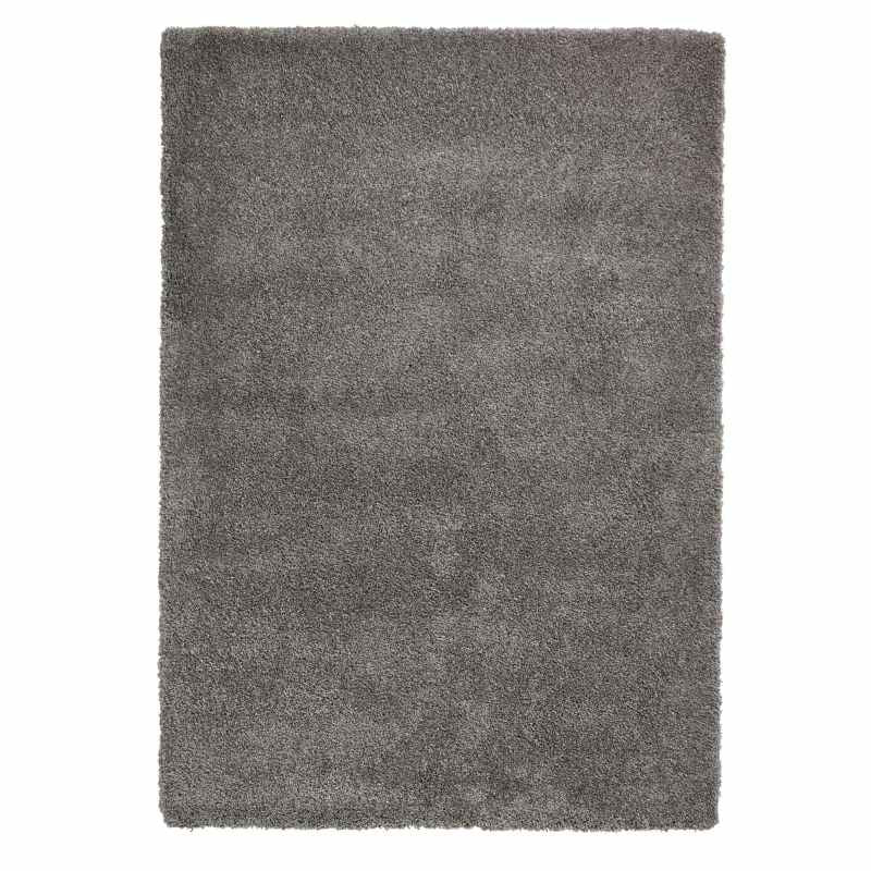Sierra 9000 Plain Shaggy Rugs in Pebble Grey