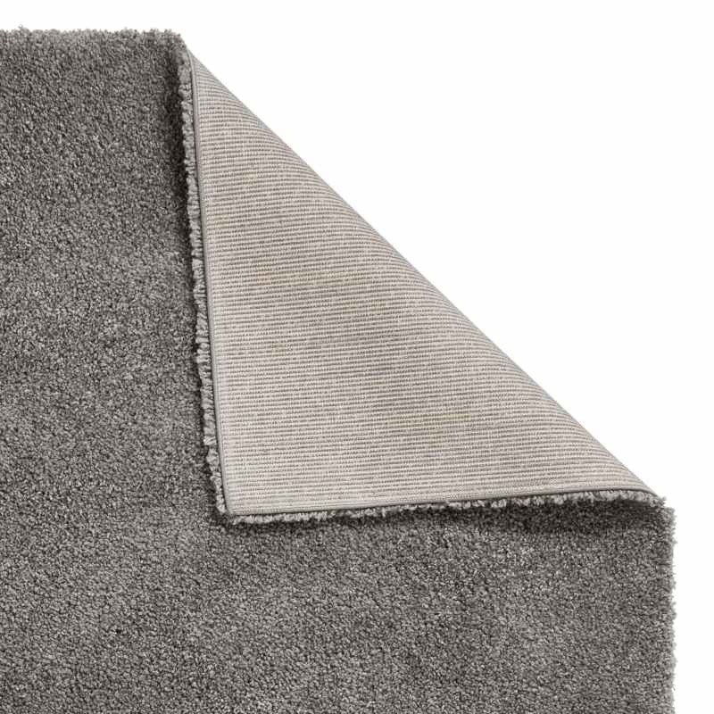 Sierra 9000 Plain Shaggy Rugs in Pebble Grey
