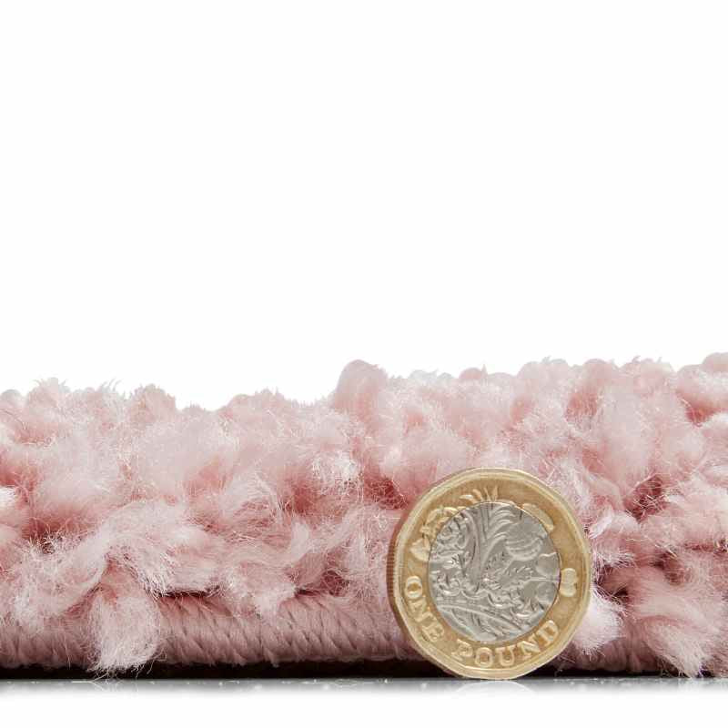 Sierra 9000 Plain Shaggy Rugs in Pink
