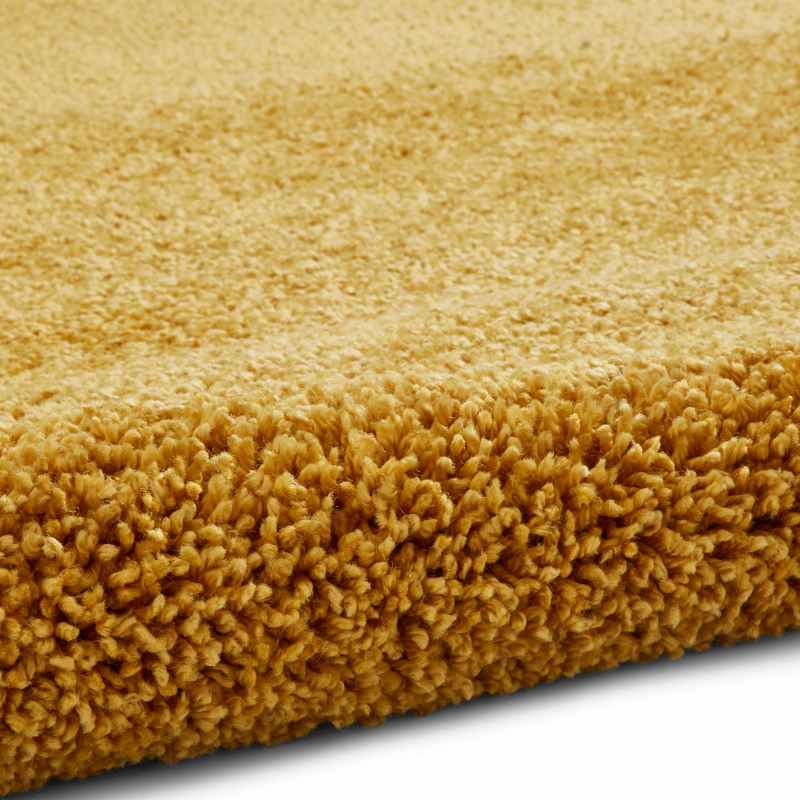 Sierra 9000 Plain Shaggy Rugs in Yellow