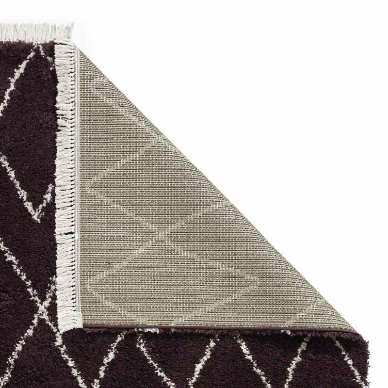 Boho 8280 Scandi Geometric Runner Rugs in Purple