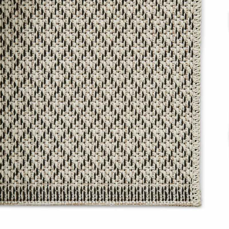 Stitch 9682 Indoor Outdoor Rug in Beige Black