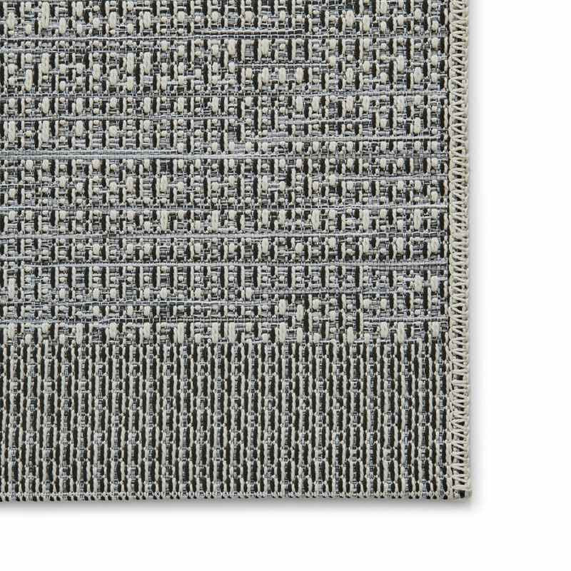 Stitch 9682 Indoor Outdoor Rug in Silver Black
