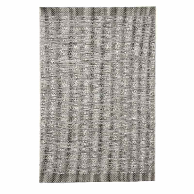 Stitch 9682 Indoor Outdoor Rug in Silver Black