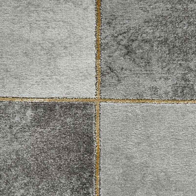 Craft 23495 Modern Marble Effect Rugs in Grey Gold