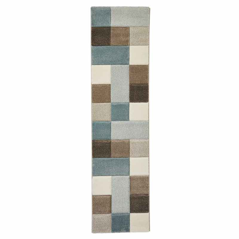 Brooklyn Hallway Runners 646 in Beige and Blue