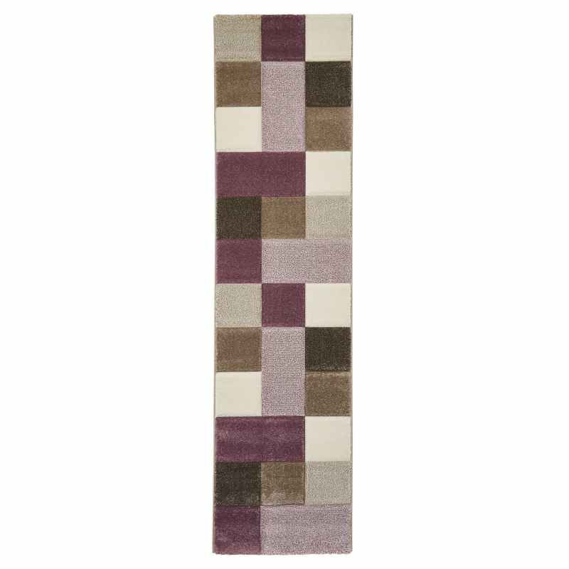 Brooklyn Hallway Runners 646 in Beige and Purple