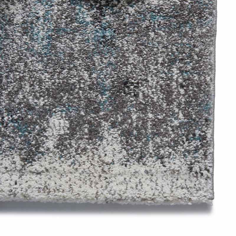 Brooklyn 8595 Abstract Hall Runner in Ivory Grey Blue