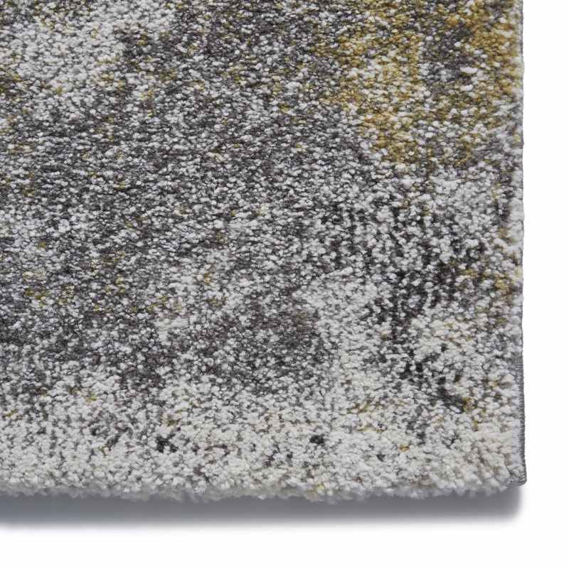 Brooklyn 8595 Abstract Hall Runner in Ivory Grey Yellow