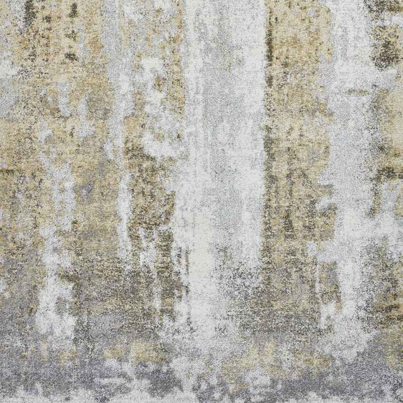 Brooklyn 8595 Abstract Hall Runner in Ivory Grey Yellow