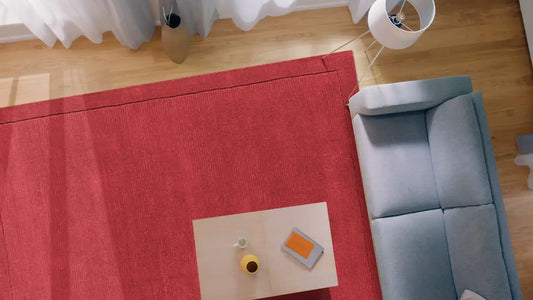 Asiatic york york poppy Red Living Room Wool Rug.